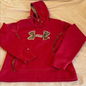 Under Armour Deep Pink Hoodie with Camo Logo